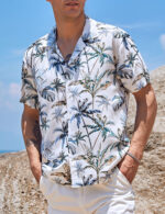 Imagen 2 de 7 de Camisa Hawaiana De Playa Para Hombre Manga Corta Casey Kevin