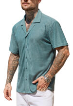 Imagen 3 de 8 de Camisa Casual Fresca Para Hombre Manga Corta Casey Kevin