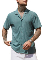 Imagen 2 de 8 de Camisa Casual Fresca Para Hombre Manga Corta Casey Kevin