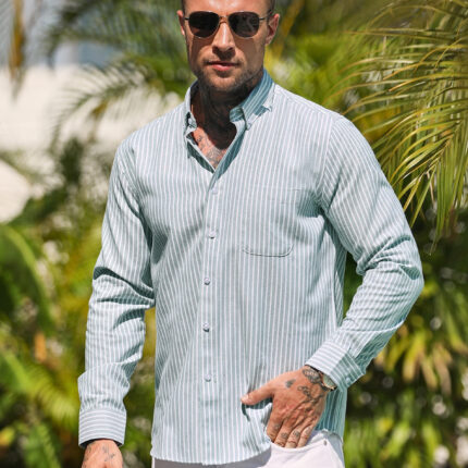Imagen 3 de 7 de Camisa Slim Fit Oxford Casual Algodón Hombre Casey Kevin