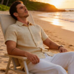 Imagen 1 de 8 de Camisas Verano Playa Manga Corta Hombre Textura Casey Kevin