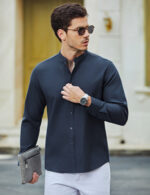 Imagen 4 de 8 de Camisa Regular Fit Oxford Algodón Casual Manga Larga Hombre