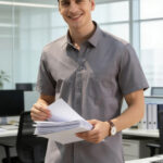 Imagen 1 de 5 de Camisa Hombre Manga Corta Slim Fit Moda Casual Casey Kevin