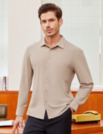 Imagen 1 de 7 de Camisa Vestir Slim Fit Strech Manga Larga Hombre Casey Kevin