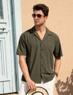 Imagen 1 de 7 de Camisa Formal Hombre Camisa Casual Manga Corta Casey Kevin