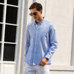 Imagen 3 de 8 de Camisa Cuadros Casual De Manga Larga Para Hombre Casey Kevin