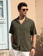 Imagen 3 de 7 de Camisa Formal Hombre Camisa Casual Manga Corta Casey Kevin