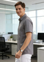 Imagen 2 de 5 de Camisa Hombre Manga Corta Slim Fit Moda Casual Casey Kevin