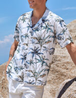Imagen 3 de 7 de Camisa Hawaiana De Playa Para Hombre Manga Corta Casey Kevin
