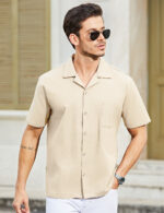 Imagen 3 de 7 de Camisa Manga Corta Algodón Casual Para Hombre Casey Kevin