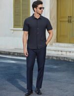 Imagen 4 de 6 de Camisa Slim Strech Manga Corta Antirrugas Hombre Casey Kevin