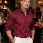 Imagen 1 de 7 de Camisa Slim Fit Vestir Hombre Casual Manga Larga Casey Kevin