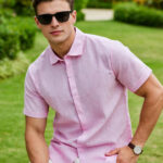 Imagen 1 de 6 de Camisa Slim Fit Con Botones Ocultos Hombre Lino Casey Kevin