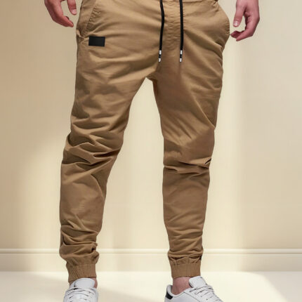 Imagen 1 de 6 de Pantalón Jogger Cargo Casual De Twill De Algodón Para Hombre
