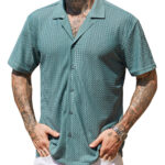 Imagen 1 de 8 de Camisa Casual Fresca Para Hombre Manga Corta Casey Kevin