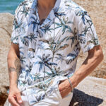 Imagen 1 de 7 de Camisa Hawaiana De Playa Para Hombre Manga Corta Casey Kevin