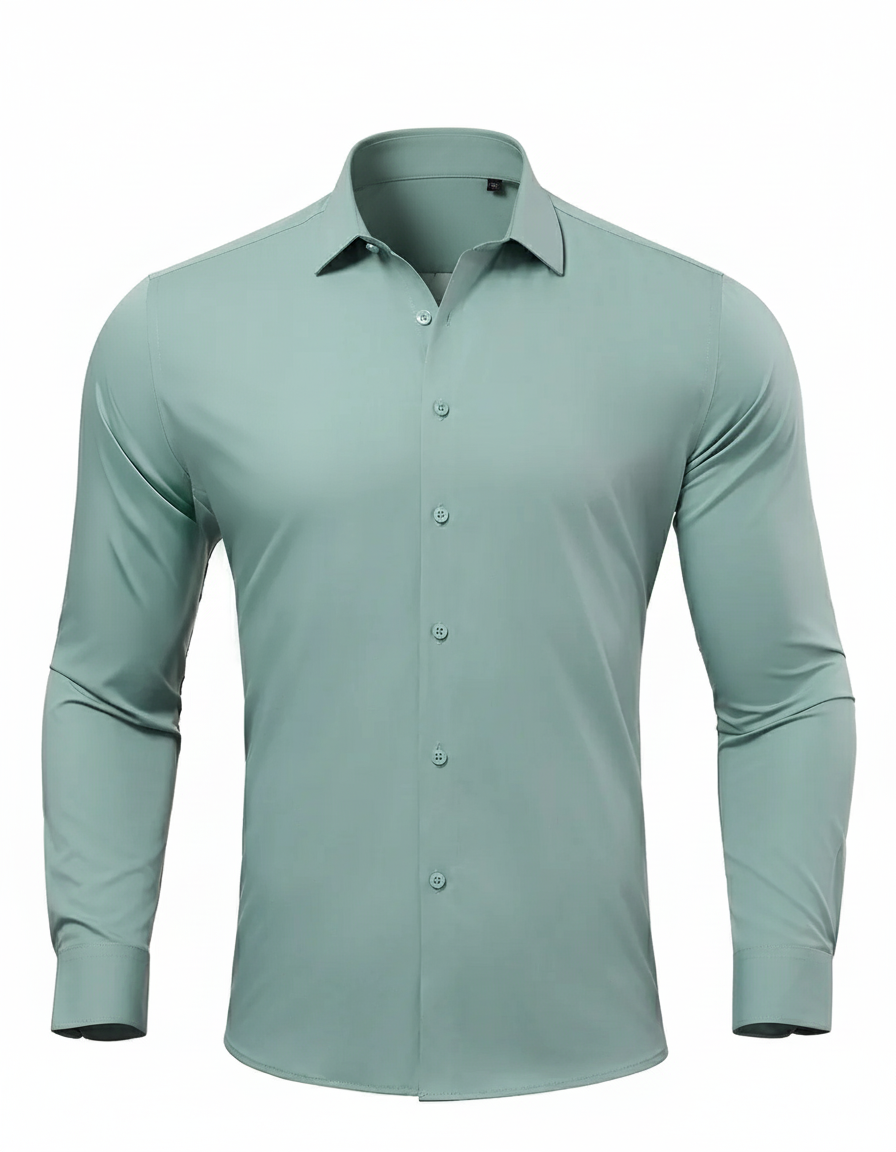 Camisa vestir slim fit antiarrugas bambu para hombre de Nuens