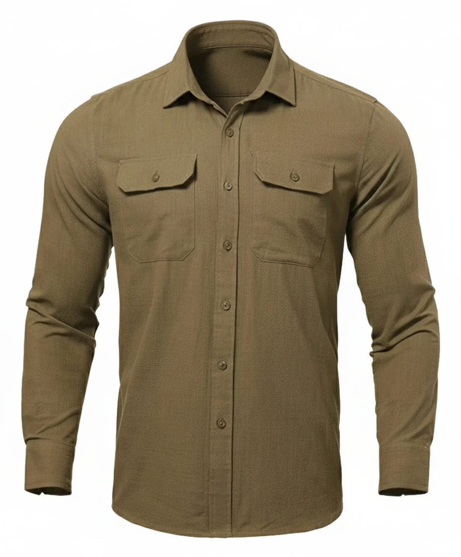 Camisa casual regular fit manga larga para hombre de Nuens