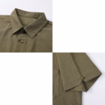 Imagen 5 de 7 de Camisa De Lino Para Hombre Camisas Casuales De Manga Corta